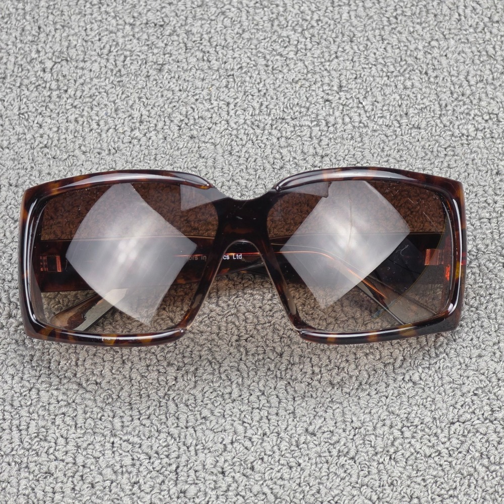 Steve Madden S155 TS Sunglasses Women Brown Tortoise Oversized Square Y2K OS